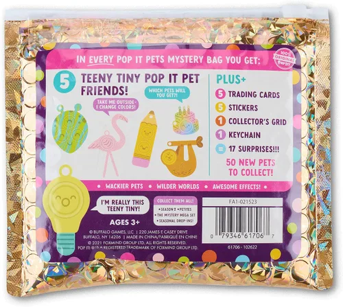 Miniatura 7 de Buffalo Games Pop It Pets – Temporada 2 – El mejor juguete sensorial – Burbujas y personajes adorables – Mapa de coleccionista con tarjetas