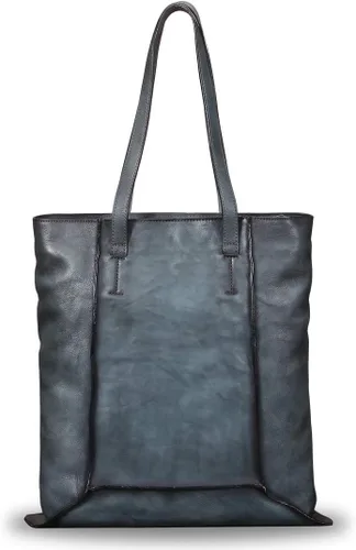 Miniatura 3 de Bolso de hombro grande de cuero genuino para mujer, bolso de mano vintage de cuero real y bolsos de mano