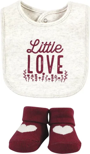 Miniatura 51 de Hudson Baby Conjunto de babero y calcetines unisex de algodón para bebé