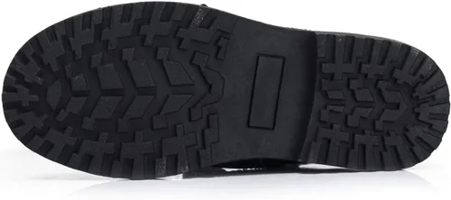 Miniatura 6 de Botines con purpurina para niñas, zapatos de combate impermeables con cordones y cremallera lateral para niñas pequeñas y grandes