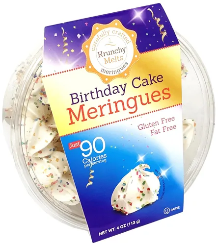 Miniatura 20 de Krunchy Melts Galletas originales de merengue Sabor vainilla de Halloween Solo 90 calorías por porción Sin grasa, sin gluten, sin lácteos