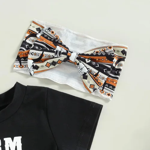Miniatura 4 de Qiylii Conjuntos cortos de verano para bebé, ropa de granja, camisetas con estampado de vaca occidental, pantalones cortos con borlas, trajes