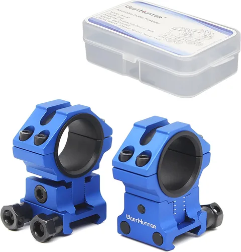 Miniatura 9 de WestHunter Optics Anillos ajustables de altura para mira Picatinny, 1 pulgada 30 mm Montura de mira de precisión 6 colores Dorado