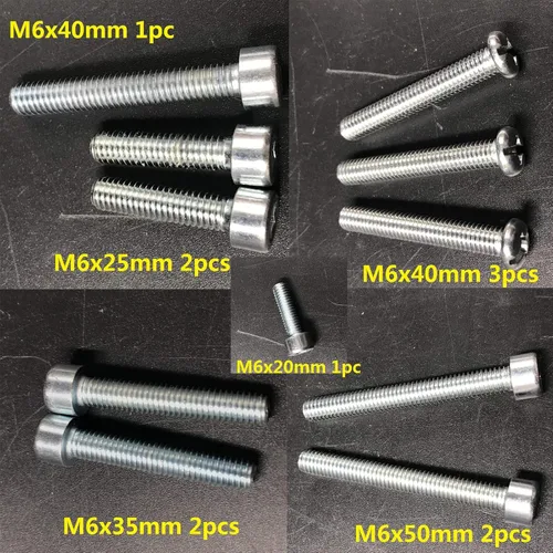 Miniatura 3 de Pernos del motor Studs,Juego de tornillos, motor de gas de 2 tiempos yd100/66cc/80cc, bicicleta motorizada a gas