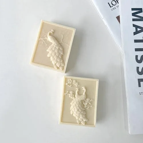 Miniatura 3 de Molde de silicona para jabón, molde para velas, diseño de pavo real, molde de cera de resina para manualidades Pavo real individual