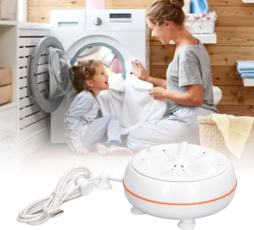 Miniatura 6 de Mini lavadora, turbina portátil turbo esteriliza lavavajillas compactos con USB adecuado para viajes de negocios, sala universitaria, apartamento
