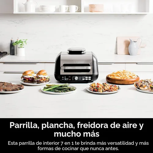 Miniatura 2 de Ninja IG651 Foodi Smart XL Pro 7 en 1 Combo de parrilla/plancha para interiores, uso abierto o cerrado, freír al aire, deshidratar y más, rejilla