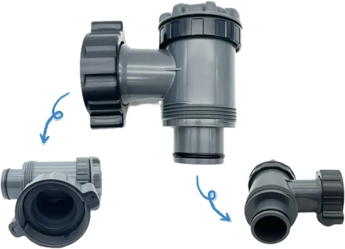Válvula de émbolo para piscinas sobre el suelo, conexión de 1.55 pulgadas, caudal de 1800 gph, ajuste universal, fácil de instalar, reemplazo para