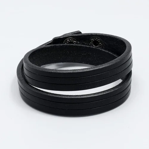 Miniatura 2 de Xusamss Pulsera de joyería punk retro multi capa cuero brazalete brazalete