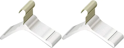 Miniatura 12 de YBM HOME Perchas acrílicas transparentes de calidad hechas de acrílico transparente para un aspecto y tacto lujosos para el armario, perchas