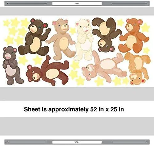 Miniatura 2 de Juego de adhesivos de pared de oso de peluche