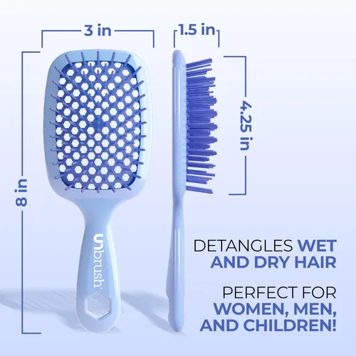 Miniatura 5 de FHI Heat UNbrush - Cepillo desenredante para cepillar sin dolor en cabello húmedo o seco — Cerdas antiestáticas DuoFlex duraderas, mango ligero