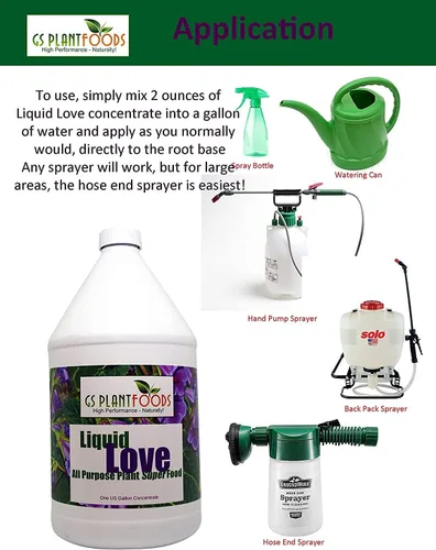 Miniatura 6 de GS Plant Foods Liquid Love - Fertilizante para plantas multiusos (1 galón), fertilizante líquido para jardines de hierbas, plantas