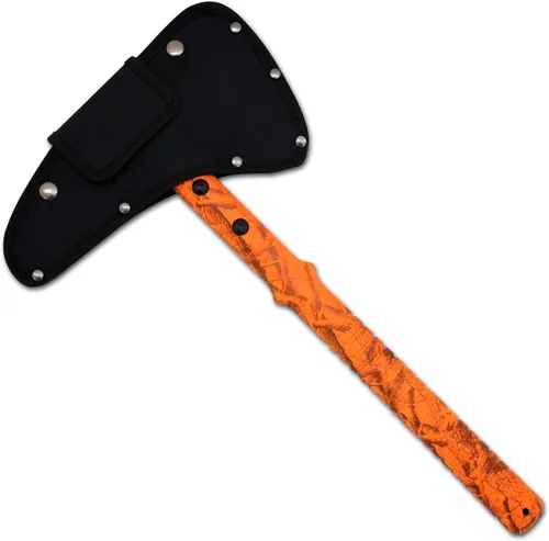 Miniatura 6 de Snake Eye Tactical Hacha de lanzamiento Tomahawk - Hacha táctica de lanzamiento con funda y hacha de lanzamiento de competencia (camuflaje naranja)
