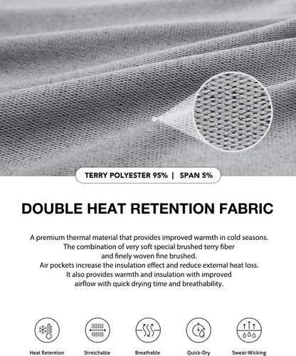 Miniatura 7 de ATHLIO - Pantalones y camisas de compresión térmicos para hombre, capa base de microfibra suave y cálida, para invierno y climas fríos.