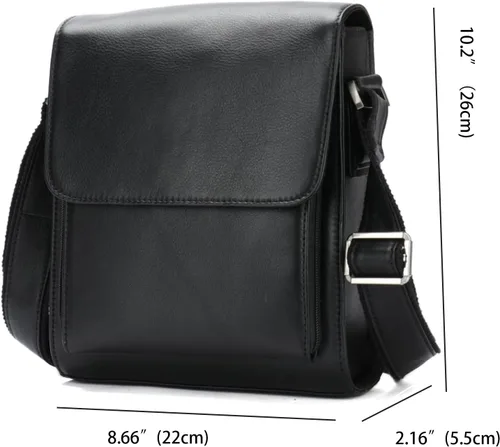 Miniatura 5 de Cuero auténtico mensajero Bolsas hombro hombro Crossbody bolso trabajo negocio vintage capacidad