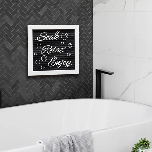 Miniatura 7 de FINGERINSPIRE 12 plantillas de lavandería de plástico para baño, reglas de dibujo, juegos de pintura, plantillas de palabras para lavandería