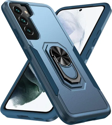 Miniatura 12 de Funda para Samsung Galaxy S22 Plus con soporte, anillo magnético de armadura, resistente funda protectora de grado militar a prueba de golpes