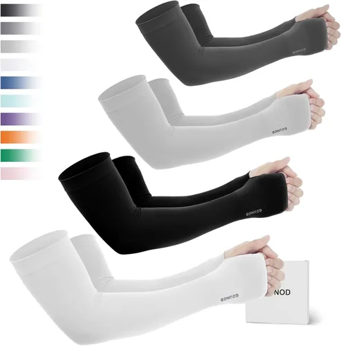 GOUNOD Mangas de enfriamiento con protección solar para los brazos con orificios para el pulgar, jardinería, deportes al aire libre, entrenamiento,