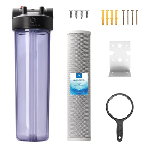 Airthereal Carcasa de filtro de agua para toda la casa, filtro de sedimentos para agua de pozos y ciudades, cartuchos de filtro de agua de