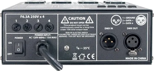 Miniatura 2 de ADJ Productos DMX20L 4 canales Universal DMX Dimmer/Switch Pack, Compacto y Portátil. 600 vatios por canal 15A máx