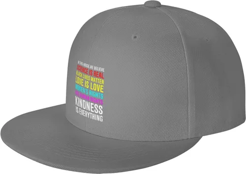 Miniatura 10 de Pride Flag in This House We Believe Science is Real Black Lives Matter Baseball Hats for Men Dad Hat,Black