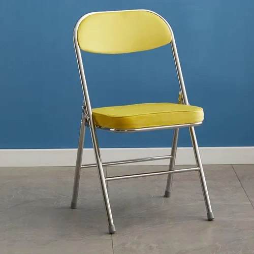 Miniatura 9 de Sillas de comedor modernas, silla auxiliar tapizada para el hogar, con acabado mate, silla de comedor plegable con respaldo abierto, silla sin