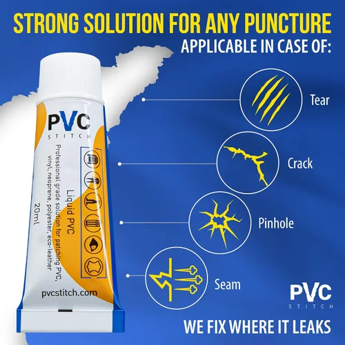 Miniatura 2 de PVC Stitch Parche líquido + cordón Parche impermeable líquido superior para: inflables de PVC y vinilo, barcos, balsas, kayaks, lanchas de remo