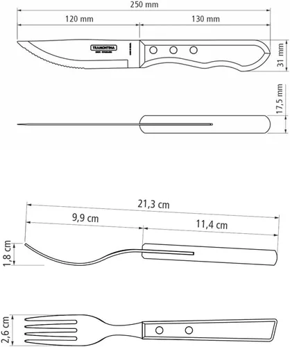 Miniatura 8 de Tramontina 29899/163 Barbacoa Set - Negro Claro (4 Piezas)
