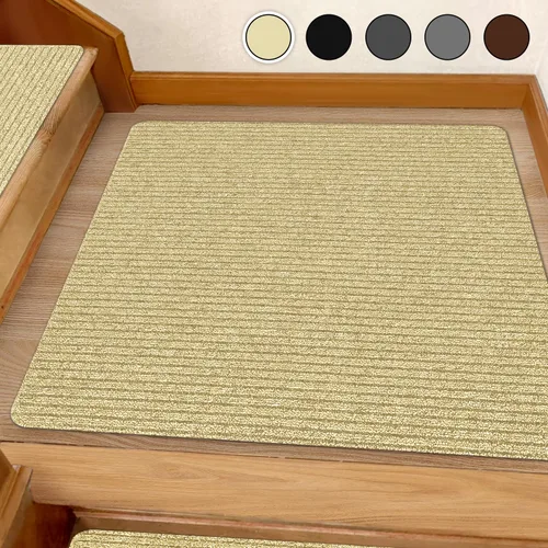 Miniatura 17 de Alfombras Antideslizantes para Escaleras, 7.8" X 30" (Paquete de 7) Alfombra de Escalera para Interiores y Exteriores, Alfombrillas Antideslizantes