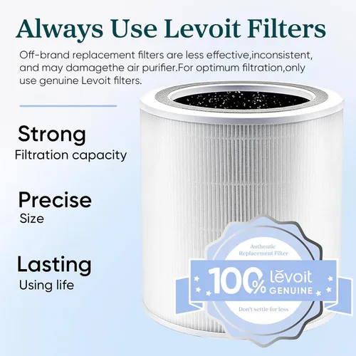 Miniatura 6 de Levoit Core 400S-P - Filtro de repuesto original para purificador de aire, AHAM VERIFICE, compatible con el modo de suspensión HEPA, carbón activado