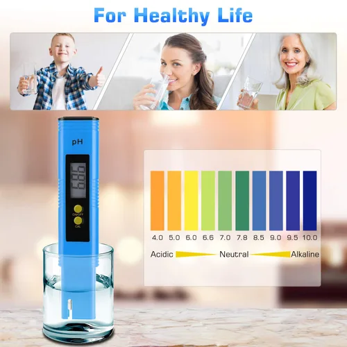 Miniatura 5 de Medidor de pH para agua de cultivos hidropónicos, medidor digital de ph alta precisión 0.01 con rango de medición de pH 0-14, medidor de bolsillo