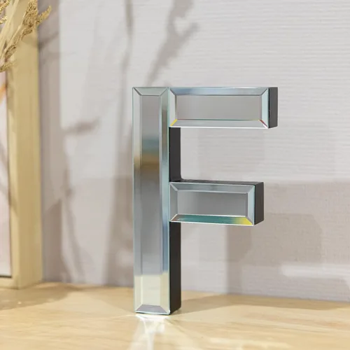 Miniatura 5 de COLLECTIVE HOME - Letra decorativa de madera y vidrio espejado de 7 pulgadas de alto, decoración de pared para el hogar, el dormitorio y la oficina.
