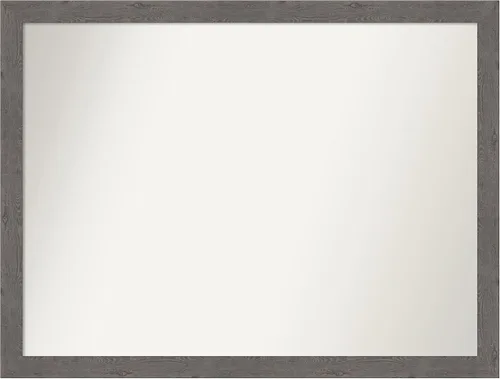 Miniatura 16 de Amanti Art Espejo de baño gris para sobre el fregadero, 31 x 48 pulgadas, espejo de tocador rectangular estrecho de color gris, marco de madera