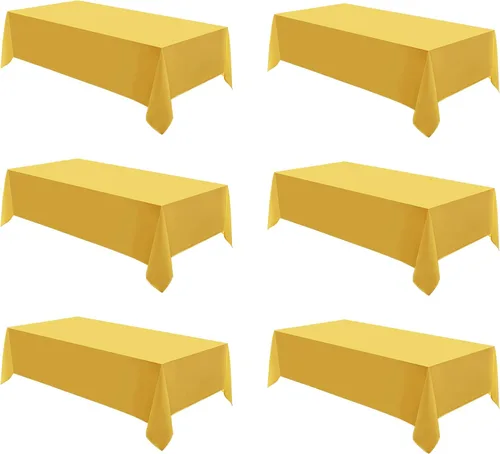 Miniatura 45 de Mantel rectangular de 60 x 102 pulgadas, color blanco, 1 paquete de manteles para 6ft, resistentes a las manchas, decorativo, lavable, de poliéster