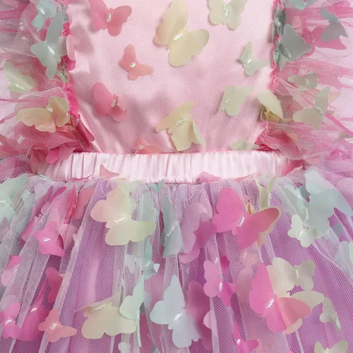 Miniatura 5 de Vestido para sesión de fotos de fiesta de cumpleaños con espalda descubierta para bebé, niña, mariposa, fresa, volantes, princesa, pastel, fiesta