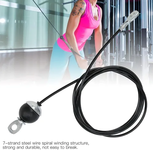 Miniatura 4 de Fitness Gym Replacement Cable, Fitness Pulley Thick 5mm, Heavy Duty Steel Wire Rope for Home Gym Cable Pulley Machine Accessories