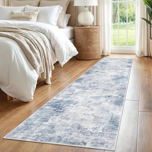 Miniatura 900 de IOHOUZE Alfombra abstracta lavable de 3 x 12 pies para pasillos, antideslizante para cocina, camino de entrada de lana sintética para interiores