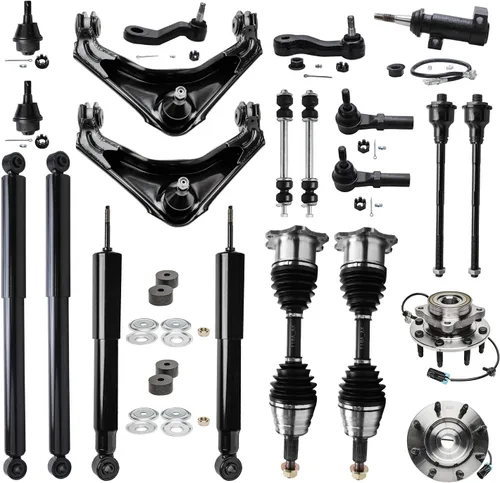 Miniatura 147 de Detroit Axle - Kit de extremo delantero RWD para Chrysler 300 Dodge Challenger Charger Upper Lower Control Arms rótulas de rodamiento de rueda Bujes