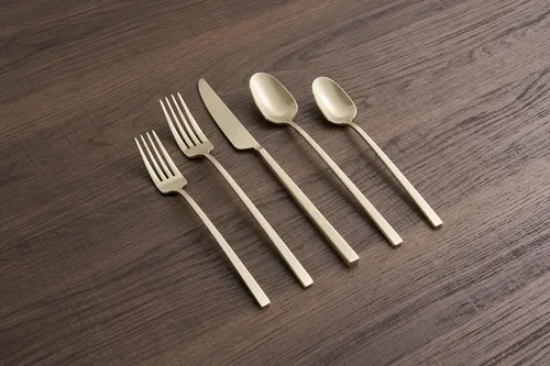 Miniatura 3 de Cambridge Silversmiths Damaris Champagne Satin - Juego de cubiertos de 20 piezas, servicio para 4 Champán satinado