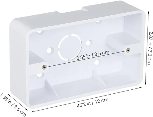 Miniatura 8 de Baluue Caja de salida de montaje en superficie, caja eléctrica ABS de una sola banda para interruptor de superficie de pared y receptáculo, extensor