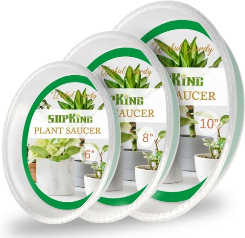 Miniatura 8 de SupKing Paquete de 9 Platillos para Plantas (6 pulgadas /8 pulgadas /10 pulgadas), Bandejas Resistentes y Robustas para Plantas, Bandeja