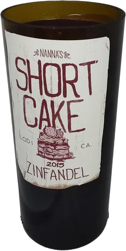 Miniatura 2 de 2015 Miller Family Wine Company Zinfandel Nanna's Short Cake Wine Bottle Candle - Repurposed Original Label Decor - Sweet Delights in Every Glow