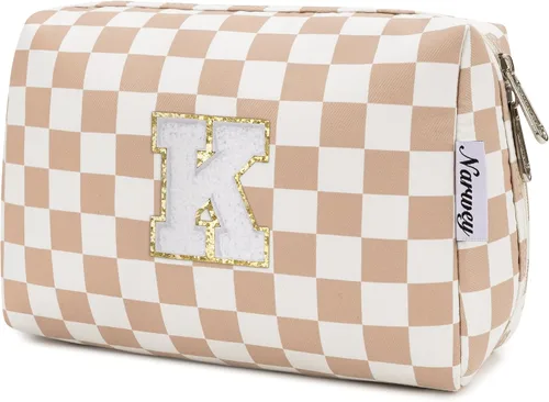 Miniatura 161 de Narwey Bolsa de maquillaje con inicial, regalos de graduación para adolescentes, niñas, niños y adolescentes, cosas de moda de 6 a 18 años, bolsa