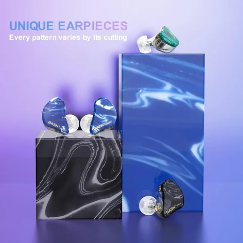 Miniatura 6 de BASN Auriculares intraurales de tres conductores para músicos, auriculares con aislamiento de ruido con estuche IEM y 2 cables desmontables