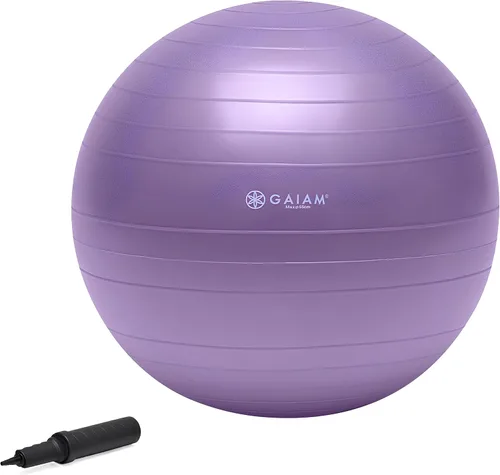 Miniatura 6 de Gaiam Pelota de equilibrio para todo el cuerpo de yoga, antiestallido con bomba de aire para silla de casa, oficina y fitness - Varios tamaños