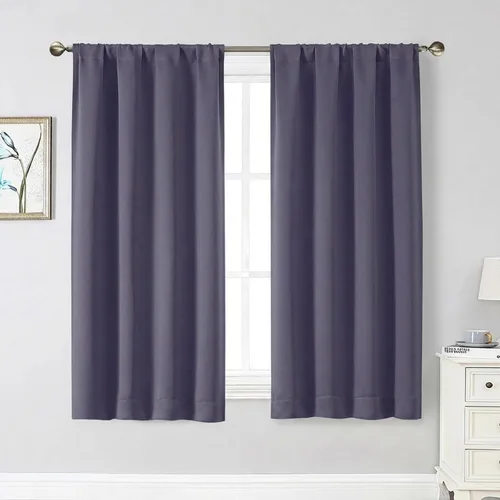 Miniatura 108 de Cortinas opacas para dormitorio, sala de estar, juego de 2 paneles de 54 pulgadas de largo, cortinas de oscurecimiento de habitación con aislamiento