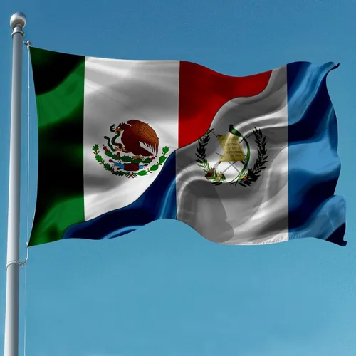 Miniatura 10 de Bandera guatemalteca de Guatemala y El Salvador de 3 x 5 pies de doble cara impresa para interiores y exteriores, bandera decorativa de tela