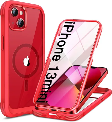 Miniatura 265 de Miracase Funda para iPhone 13 de 6.1 pulgadas, [sin burbujas] funda de teléfono de cuerpo completo con pantalla de vidrio completa integrada, sin