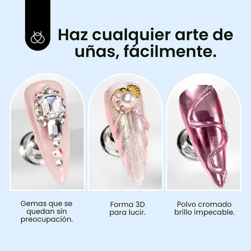 Miniatura 2 de Beetles - Arte de uñas en gel 3D, 1 unidad de 0.5 onzas líquidas, gel para esculpir 3 en 1, transparente que no se limpia, pegamento de arte